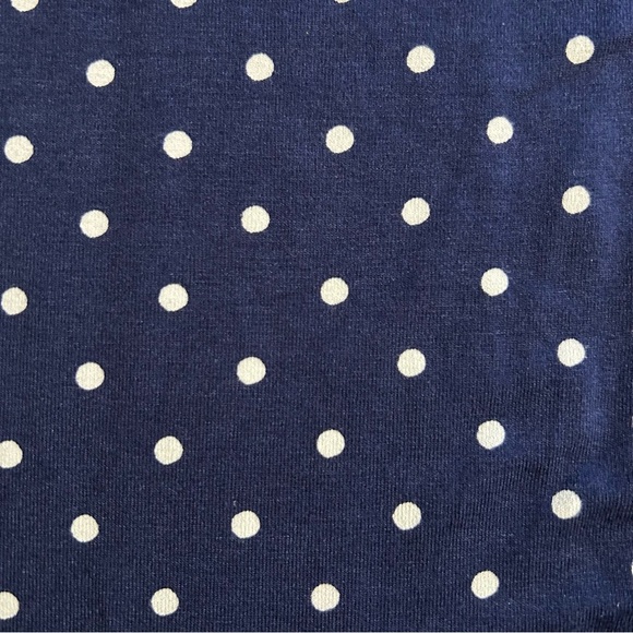 Old Navy Small Navy Blue Polka Dot Jersey Swing Dress Parisian Chic - Picture 6 of 7
